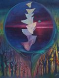 Zrození, 1979, 125x160 cm, Olej
