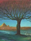 Strom života, 1982, 42x85 cm, Olej
